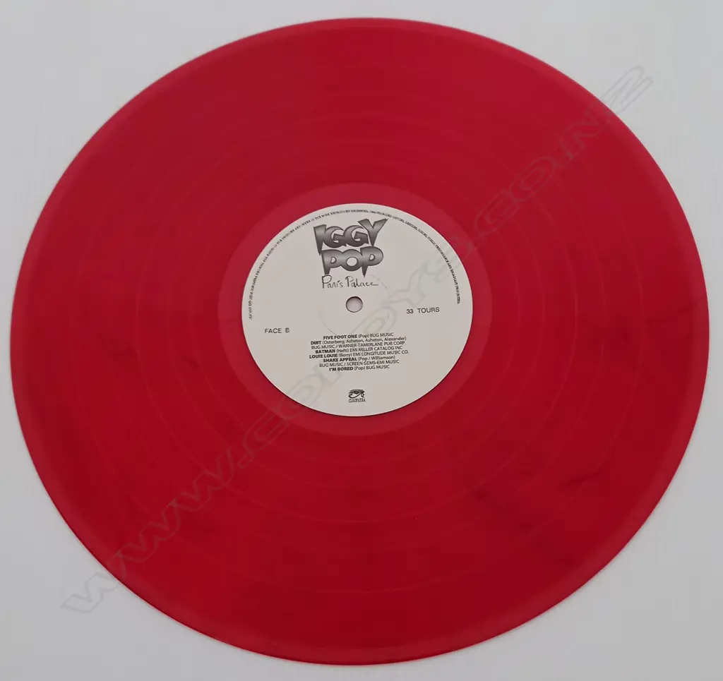 Iggy Pop, Paris Palace, (Red Vinyl) Image 1++